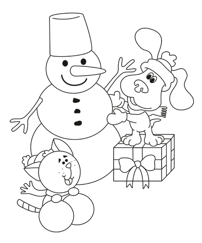 Christmas Blue’s Clues Coloring Page